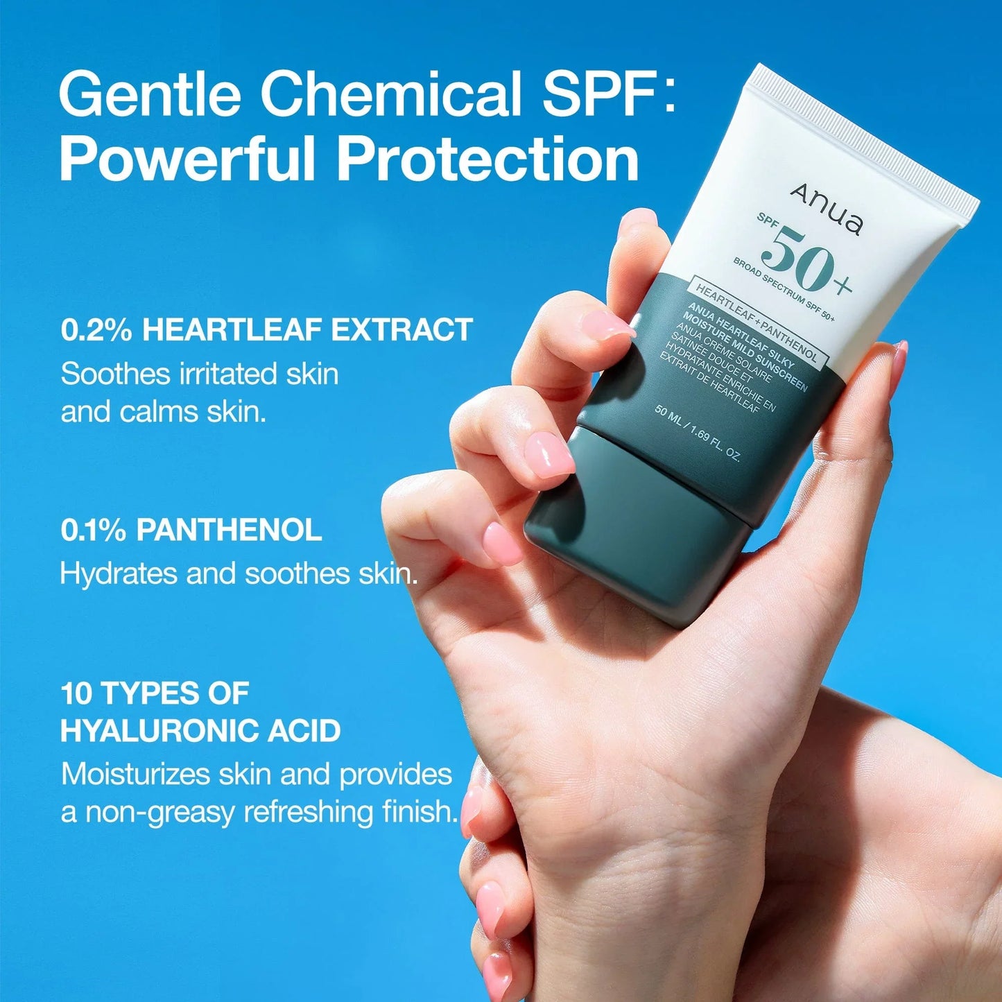 SKIN 1004 CENTELLA heartleaf silky moisture sun cream