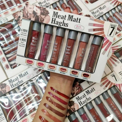 Warda Beauty Meat Matte Haghs Liquid Lipsticks Pack of 6
